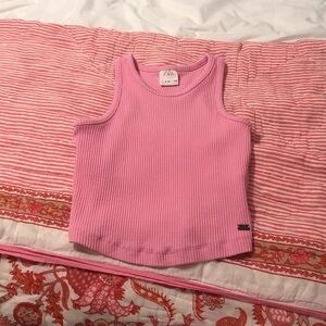 Zara Kids Pink Ribbed Tank Top